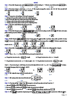 Ôn thi THPT QG môn Toán học